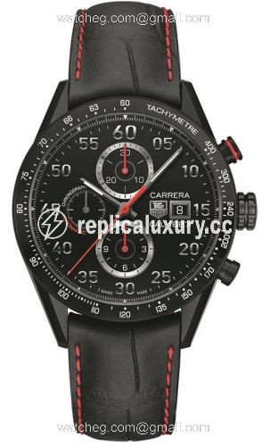 TAG Heuer Carrera Calibre 1887 43 Titanium / Black / Alligator / Racing CAR2A80.FC6237