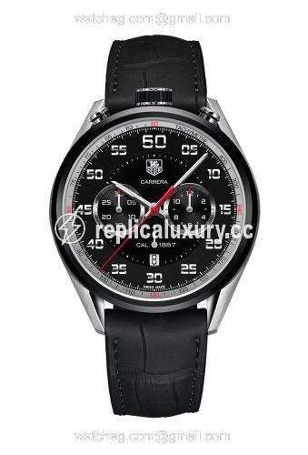 TAG Heuer Carrera Calibre 1887 45 Bullhead Stainless Steel / Titanium / Black / Alligator CAR2C12.FC6327