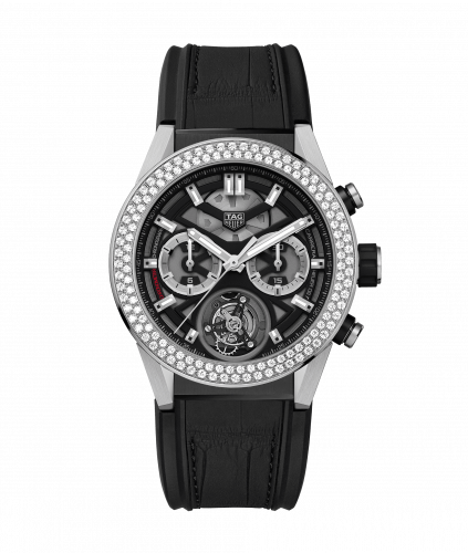 TAG Heuer Carrera Calibre Heuer 02T 45 Chronograph Tourbillon Titanium / Stainless Steel / Diamond / Alligator CAR5A80.FC6377