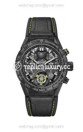 TAG Heuer Carrera Calibre Heuer 02T 45 Chronograph Tourbillon Titanium / Carbon / Nanograph CAR5A8K.FT6172