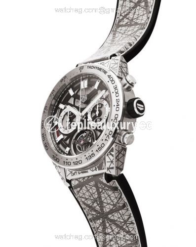 TAG Heuer Carrera Calibre Heuer 02T 45 Chronograph Tourbillon Titanium / Cortina CAR5A8L.FT6167