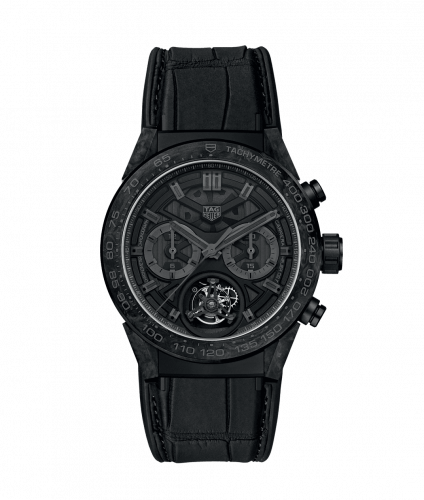 TAG Heuer Carrera Calibre Heuer 02T 45 Chronograph Tourbillon Carbon / Alligator CAR5A8P.FC6415