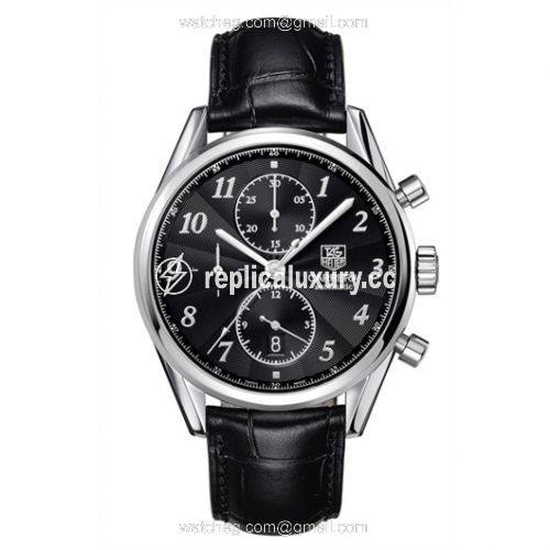 TAG Heuer Carrera Calibre 16 41 Heritage Stainless Steel / Black / Alligator CAS2110.FC6266