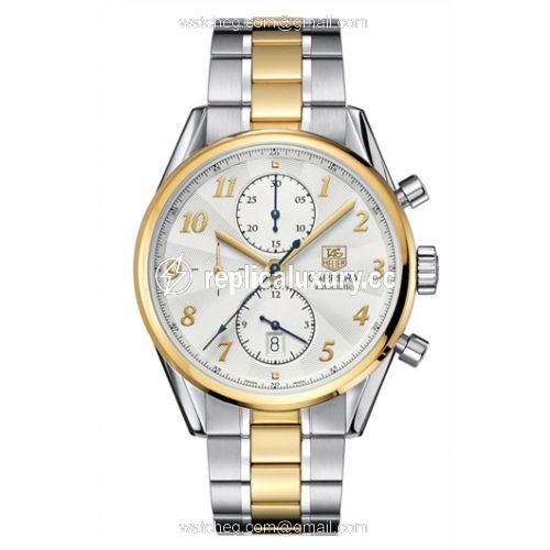 TAG Heuer Carrera Calibre 16 41 Heritage Stainless Steel / Yellow Gold / Silver / Bracelet CAS2150.BD0731