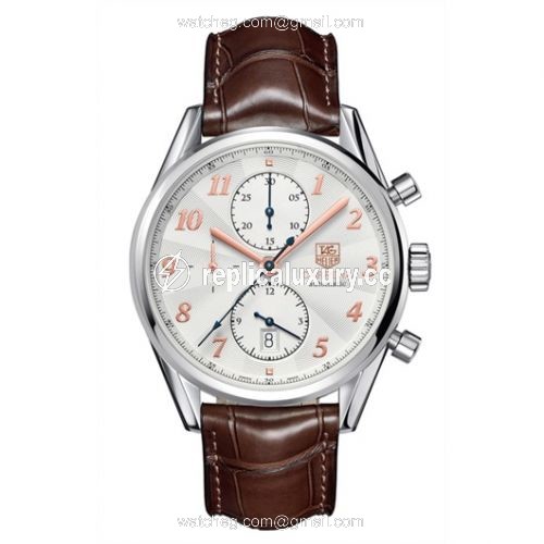 TAG Heuer Carrera Calibre 16 41 Heritage Stainless Steel / Silver / Alligator CAS2211.FC6291