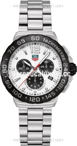 TAG Heuer Formula 1 Quartz Chronograph 42 Stainless Steel / White / Bracelet CAU1111.BA0858