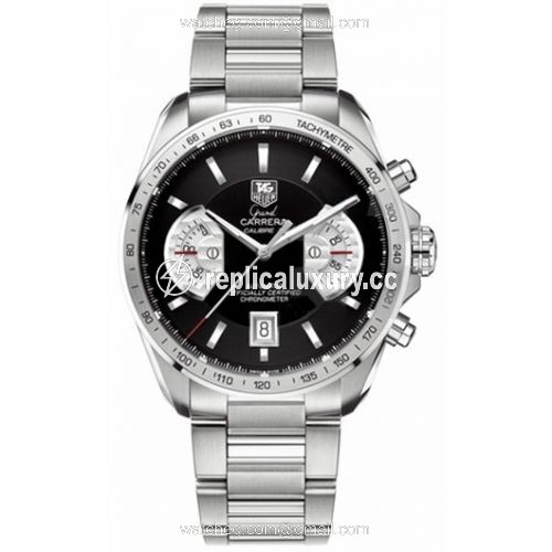 TAG Heuer Grand Carrera Calibre 17 RS 43 Stainless Steel / Black / Bracelet CAV511A.BA0902