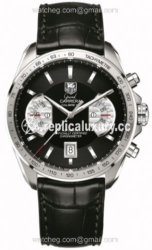 TAG Heuer Grand Carrera Calibre 17 RS 43 Stainless Steel / Black / Alligator CAV511A.FC6225