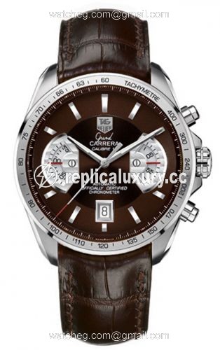 TAG Heuer Grand Carrera Calibre 17 RS 43 Stainless Steel / Brown / Alligator CAV511E.FC6231