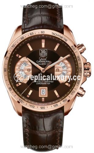 TAG Heuer Grand Carrera Calibre 17 RS Chronograph Red Gold / Brown / Alligator CAV514C.FC8171