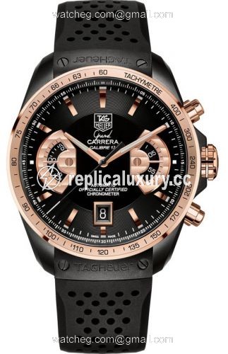 TAG Heuer Grand Carrera Calibre 17 RS2 43 PVD / Red Gold / Black / Rubber CAV518E.FT6016