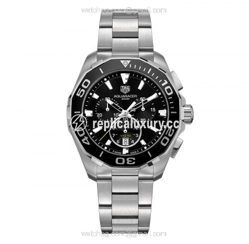 TAG Heuer Aquaracer 300M Quartz Chronograph 43 Stainless Steel / Black / Bracelet CAY111A.BA0927