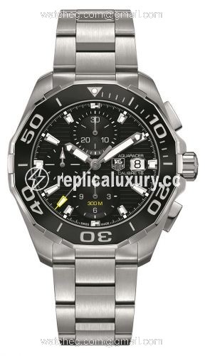 TAG Heuer Aquaracer 300M Calibre 16 43 Stainless Steel / Black / Bracelet CAY211A.BA0927
