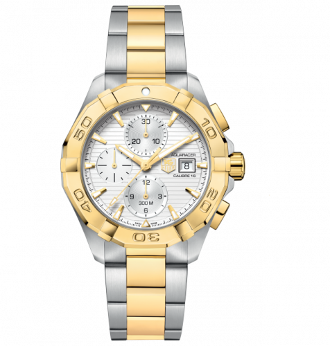 TAG Heuer Aquaracer 300M Calibre 16 43 Stainless Steel / Yellow gold / Silver / Bracelet CAY2121.BB0923