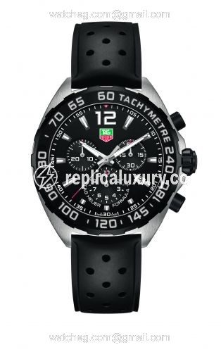 TAG Heuer Formula 1 Chronograph Quartz 43 Stainless Steel / Black / Rubber CAZ1010.FT8024