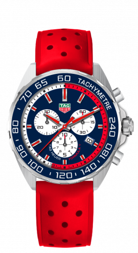 TAG Heuer Formula 1 Chronograph Quartz 43 Stainless Steel / Max Verstappen 2017 / Rubber CAZ101G.FT8030