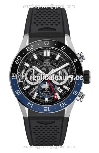 TAG Heuer Carrera Calibre Heuer 02 GMT Stainless Steel / Skeleton / Rubber CBG2A1ZFT6157