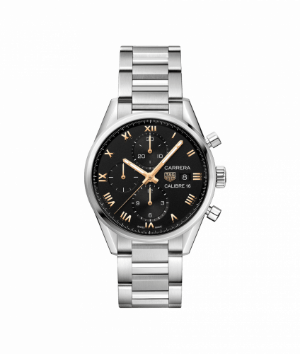 TAG Heuer Calibre 16 41 Stainless Steel / Black - Roman / Bracelet CBK2113.BA0715
