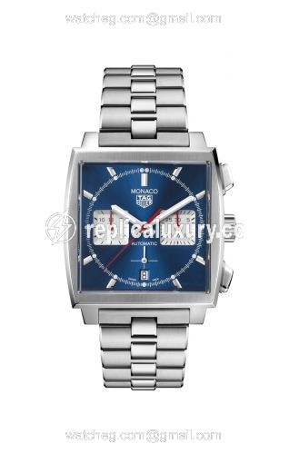 TAG Heuer Monaco Calibre Heuer 02 Stainless Steel / Blue / Bracelet CBL2111.BA0644
