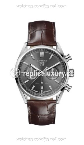 TAG Heuer Carrera Calibre Heuer 02 42 Stainless Steel / Grey / Strap CBN2012.FC6483