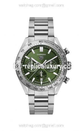 TAG Heuer Carrera Calibre Heuer 02 44 Stainless Steel / Green CBN2A10.BA0643