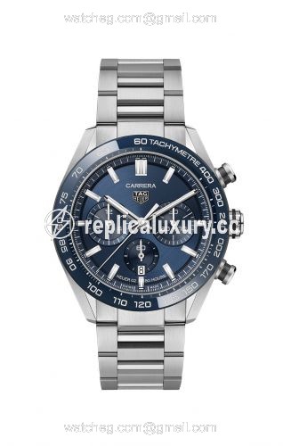 TAG Heuer Carrera Calibre Heuer 02 44 Stainless Steel / Blue CBN2A1A.BA0643