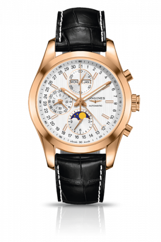 Longines Conquest Classic Moonphase Rose Gold Silver L2.798.8.72.3