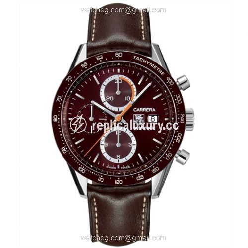 TAG Heuer Carrera Calibre 16 41 Stainless Steel / Brown / Calf CV2013.FC6234