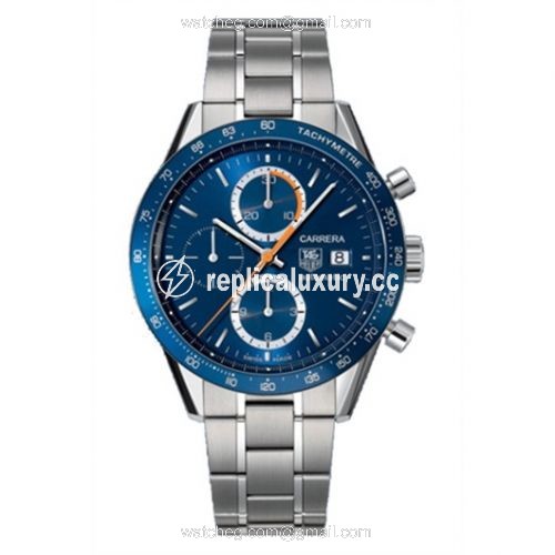 TAG Heuer Carrera Calibre 16 41 Stainless Steel / Blue / Bracelet CV2015.BA0786
