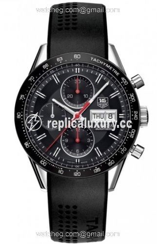 TAG Heuer Carrera Calibre 16 Day Date 41 Stainless Steel / Black / Rubber CV201AH.FT6014