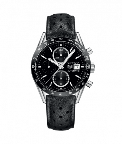 TAG Heuer Carrera Calibre 16 41 Stainless Steel / Black / Calf CV201AJ.FC6357