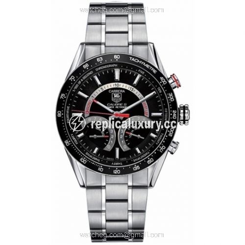 TAG Heuer Carrera Calibre S Laptimer 43 Stainless Steel / Black / Bracelet CV7A10.BA0795
