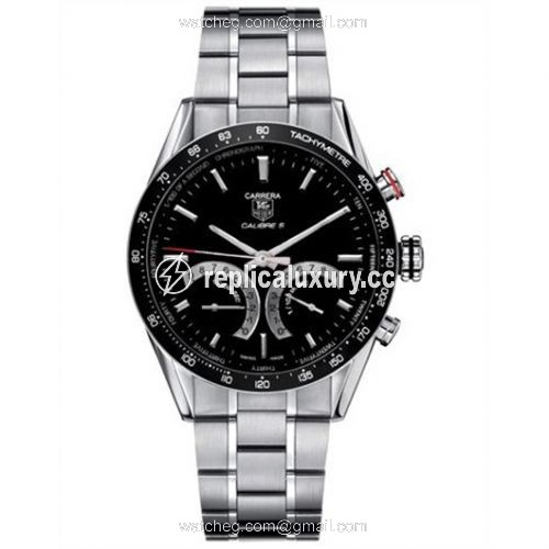 TAG Heuer Carrera Calibre S 43 Stainless Steel / Black / Bracelet CV7A12.BA0795