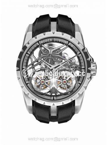 Roger Dubuis Excalibur Double Flying Tourbillon White Gold / Grey DBEX0819
