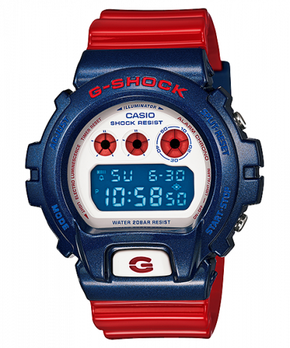 Casio DW-6900AC-2 Red, White, Blue DW-6900AC-2