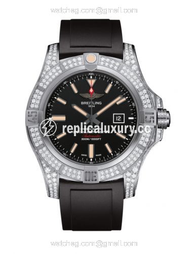 Breitling Avenger Blackbird 48 Titanium / Diamondworks / Volcano black / Rubber E1731063.BD12.137S