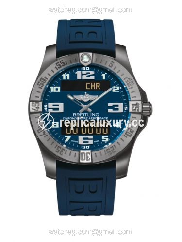 Breitling Aerospace Evo Titanium / Blue / Rubber / Pin E7936310/C869/158S/A20SS.1