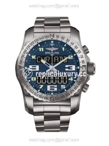 Breitling Cockpit B50 Titanium / Blue / Bracelet EB501019/C904/176E