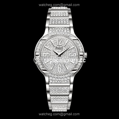 Piaget Polo 32 Quartz White Gold Full Diamond G0A36234