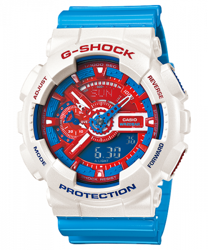 Casio GA-110AC-7A Red, White and Blue GA-110AC-7A
