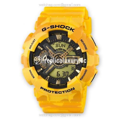 Casio GA-110CM-9A Yellow Camo GA-110CM-9A