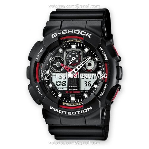 Casio GA-100-1A4 Black Red GA-100-1A4