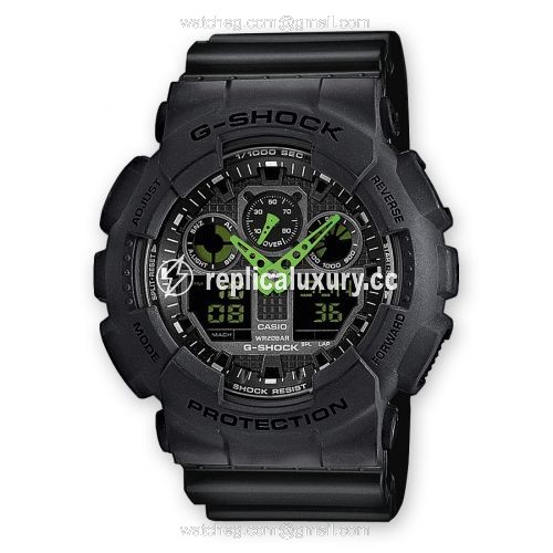 Casio GA-100C-1A3 Green Hands GA-100C-1A3