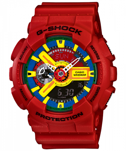 Casio GA-110FC-1A Red Blue GA-110FC-1A