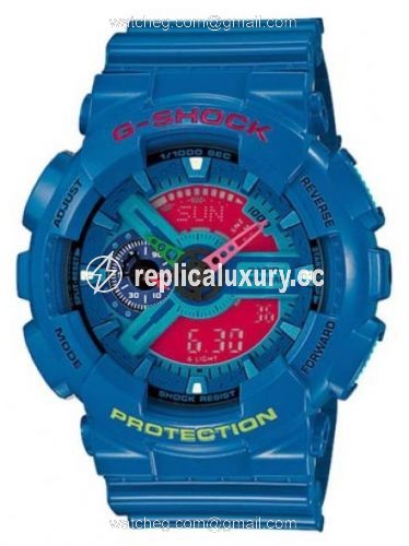Casio GA-110HC-2A Blue Negative GA-110HC-2A
