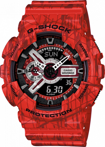 Casio GA-110SL-4A Red Slash GA-110SL-4A