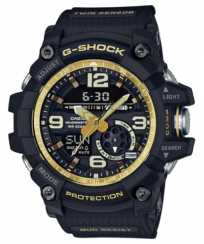 Casio G-Shock Mudmaster Twin Sensor Vintage Black / Gold GG-1000GB-1A
