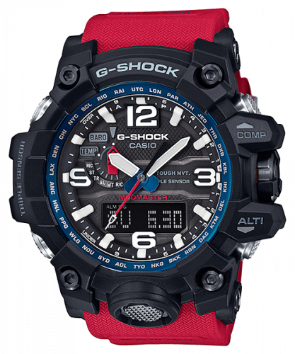 Casio G-Shock Mudmaster Triple Sensor Black / Red GWG-1000RD-4A