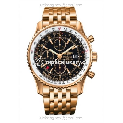 Breitling Navitimer World Red Gold / Black / Bracelet H2432212/B928/426H