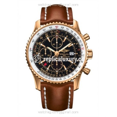 Breitling Navitimer World Red Gold / Black / Calf / Pin H2432212/B928/439X/R20BA.1